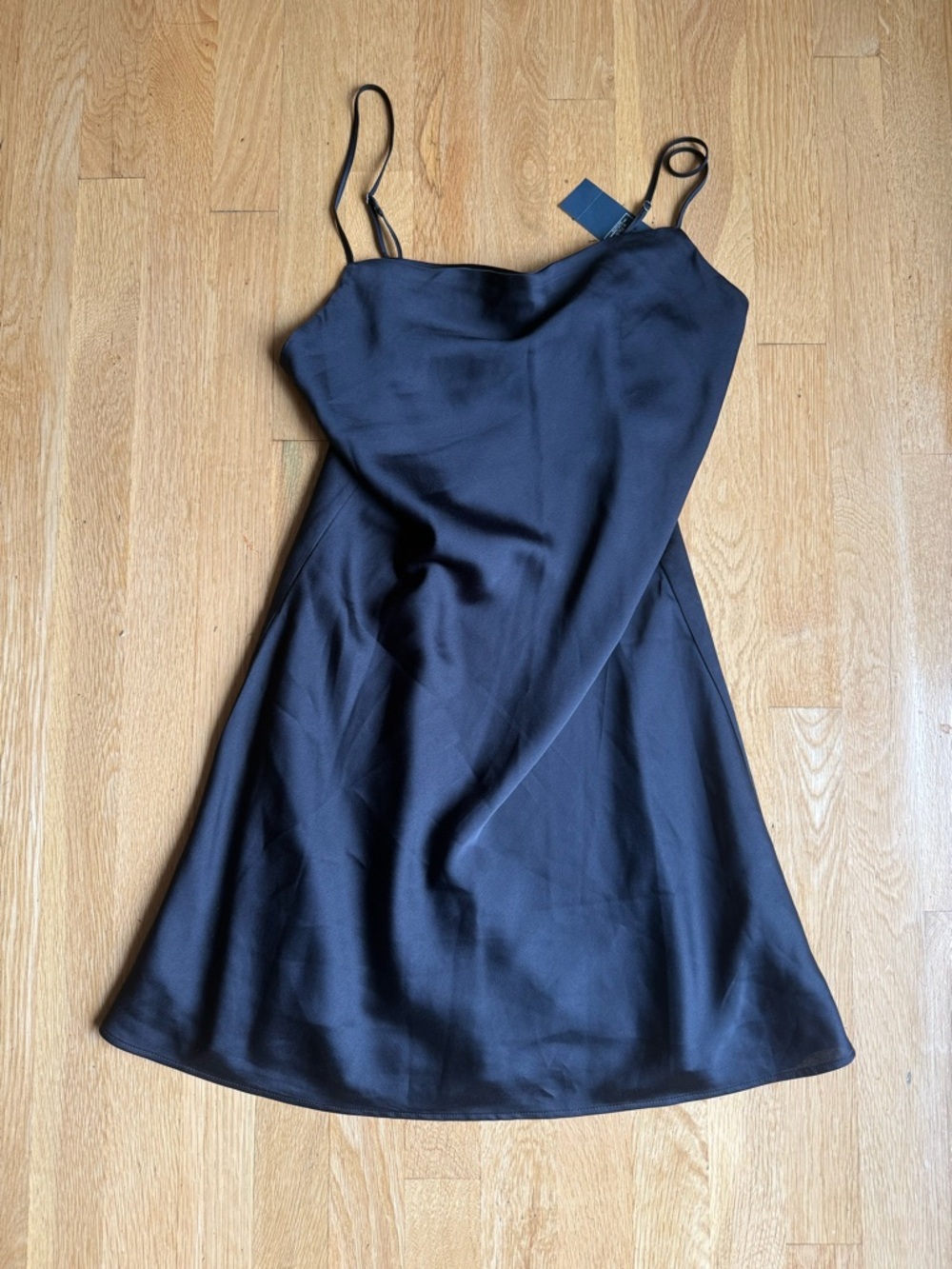 Abercrombie Crepe Classic Black Slip Dress with Adjustable Straps
